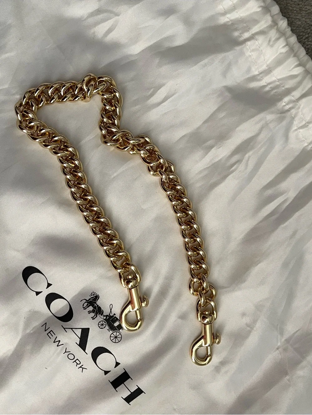 Coach gold chain strap